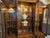 1960s Vintage Thomasville Spanish Revival Walnut Breakfront Lighted China Cabinet - 2 Pieces For Sale In Houston - Image 6 of 11