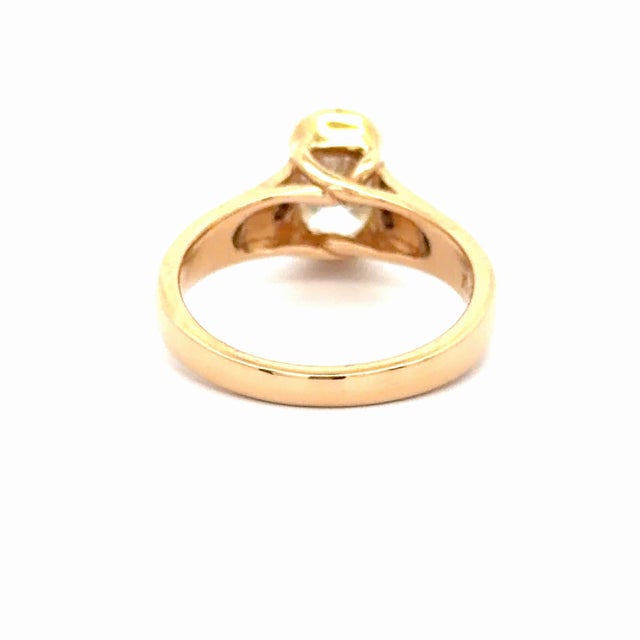 Metal 1.70 Carat J/I1 Oval Diamond and Floating Diamond Shank Engagement Ring, Size 7.25 For Sale - Image 7 of 8