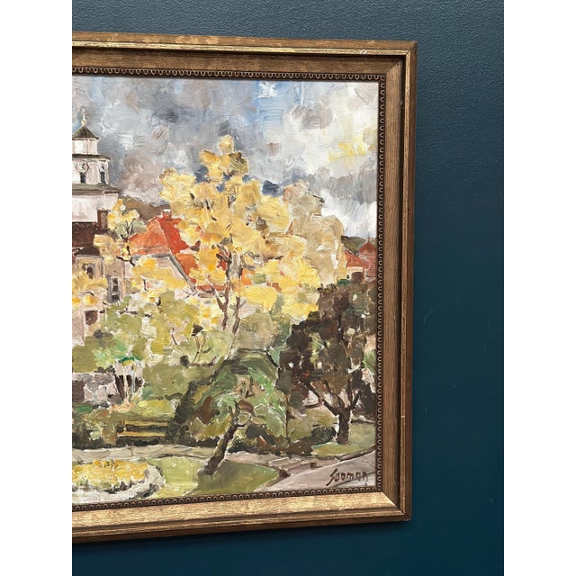 Sooman, City Life III, 1960s, Oil Painting on Canvas, Framed For Sale - Image 5 of 14