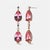 2020s 14k Yellow Gold Natural Pink Topaz and Diamond Long Drop Earrings For Sale - Image 5 of 12