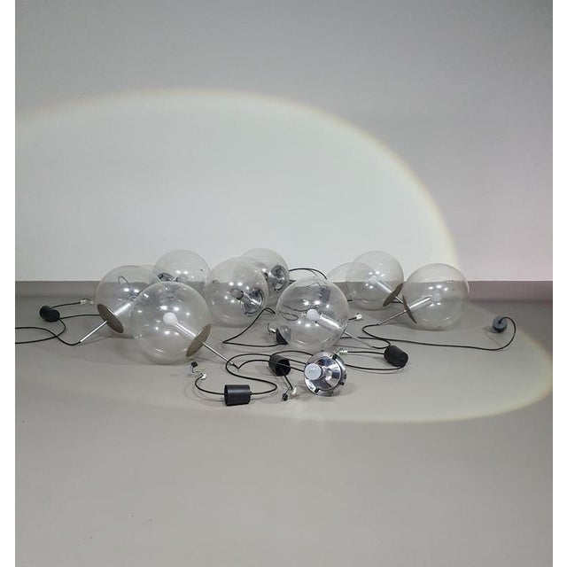 Large ball pendant by Glashütte Limburg model 4103 / 1960s. Not cleaned yet. Straight from a church. Ball 35 cm The ball...