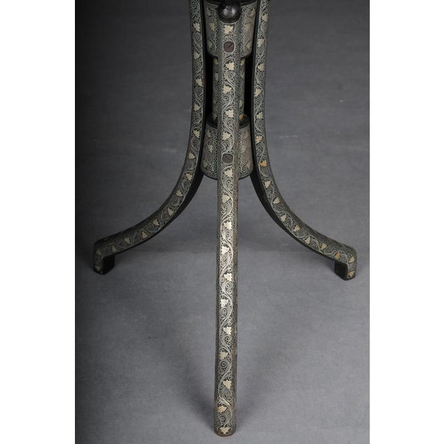 Antique Side Table with Brass Inlays, 1880s For Sale - Image 16 of 18