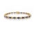 Natural Blue Sapphire Diamond 18k Yellow Gold Tennis Bracelet For Sale - Image 4 of 7
