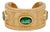Queen Cleopatra Emerald Energy Cuff Adjustable Ring, Size 4 For Sale