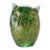 Cenedese (Attributed) Gold Flake/Clear/Green Sculpted Owl 3.5 For Sale