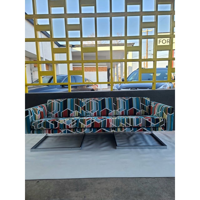 Milo Baughman Thayer Coggin Cantilever Chrome Sofa For Sale - Image 15 of 17