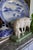 Late 20th Century Vintage Hand-Painted English Country Grazing Sheep Sculpture on Green Plinth For Sale - Image 5 of 18