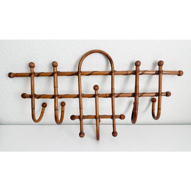 Italian Bamboo & Cane Wall Hooks For Sale - Image 11 of 11