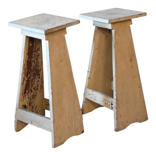 French Country Style Plant Stands, a Pair For Sale