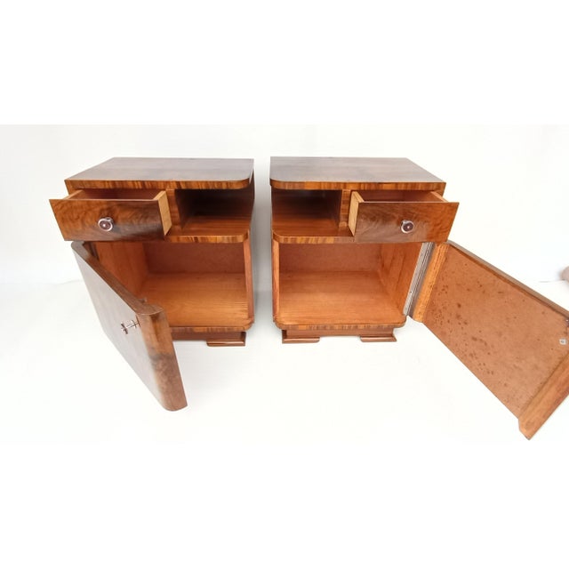 Bedside Tables by Jindřich Halabala for Up Závody, 1940s, Set of 2 For Sale - Image 14 of 16