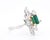 1990s Vintage Marquise Ring in 18-Carat Gold, Colombian Emerald Vivid Green and Diamonds E/Vvs, Size 7.75 For Sale - Image 5 of 5
