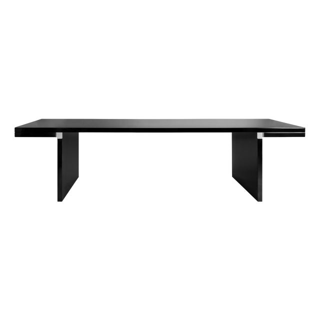 Orseolo Console Table in Black Lacquered Wood by Carlo Scarpa for Simon-Gavina, 1972 For Sale