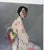 Mid 20th Century Portrait Japanese Woman in Pink Kimono Painting For Sale In Seattle - Image 6 of 9