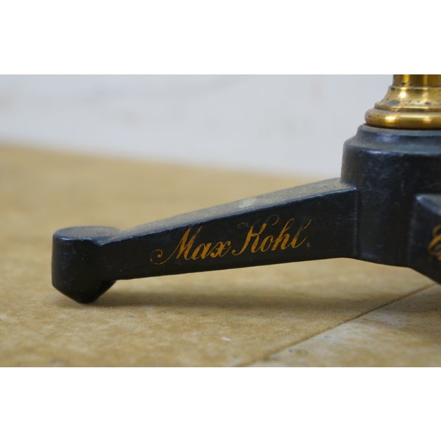 Antique Max Kohl Chemnitz Germany Brass Iron Optical Polariscope Scope 15" For Sale - Image 6 of 17