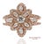 18K 750 Solid Rose Gold Floral Natural Diamond Ring Metal Type: 18K Rose Gold Total Item Weight: 7.0 Grams Ring Size: 7...