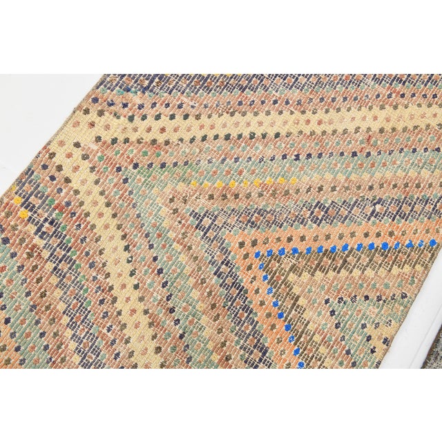 Vintage Wool Runner Kilim Rug For Sale - Image 4 of 11