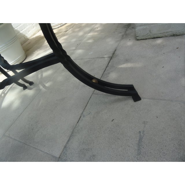 Late 20th Century Vintage Iron Neoclassical Center Table For Sale - Image 5 of 11
