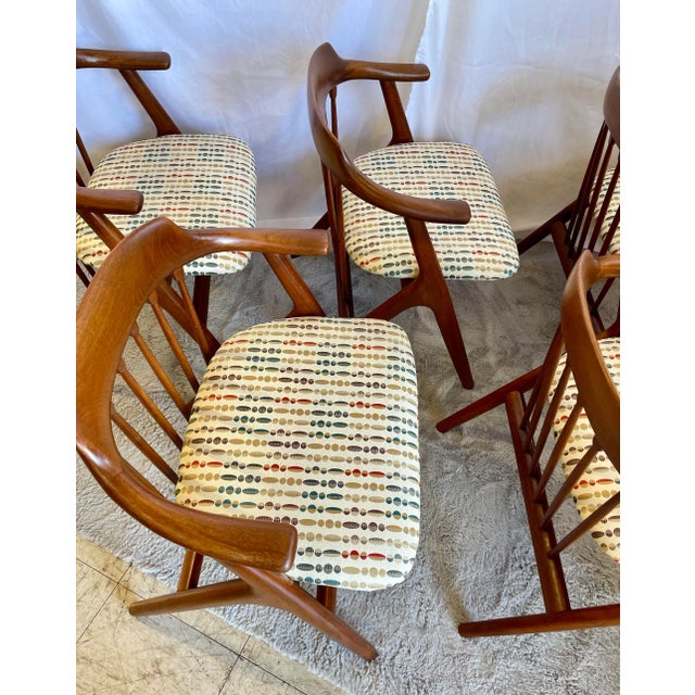 Mid Century Danish Teak Dining Chairs Style Svend Madsen For Sale - Image 11 of 12