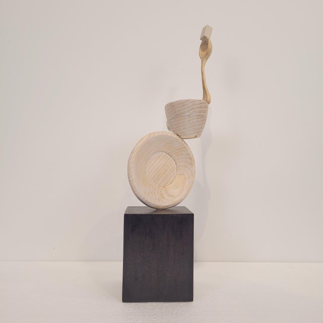 Early 21st Century François Lacoste, Very Strong Coffee Sculpture, Carved Wood, 2000s For Sale - Image 5 of 13