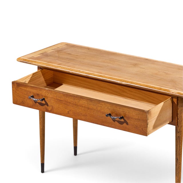 Wood Lane Acclaim Mid Century Walnut Console Table For Sale - Image 7 of 9