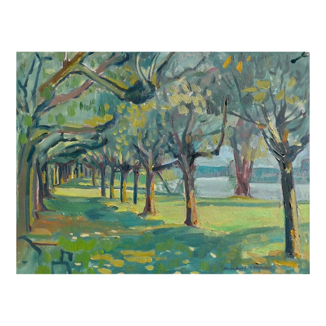 Trees by the River in France For Sale