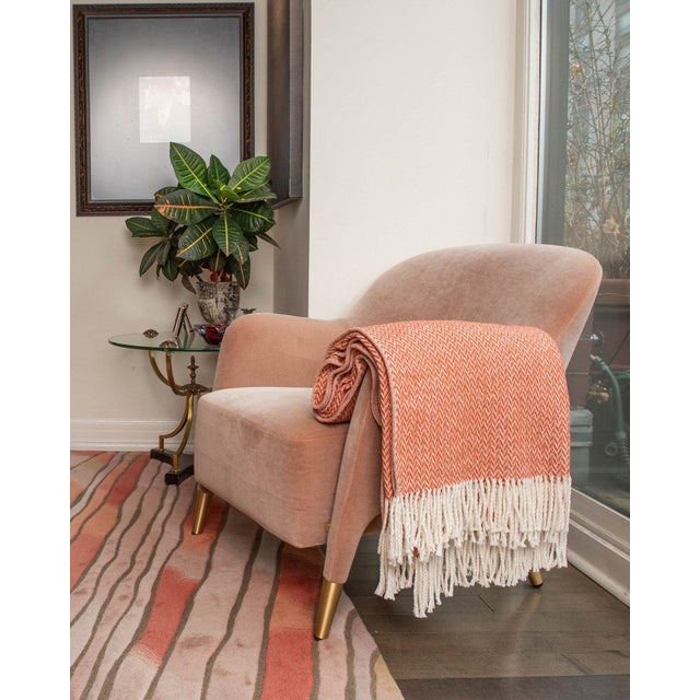 Marina Throw Jacquard Collection, Coral For Sale In New York - Image 6 of 9