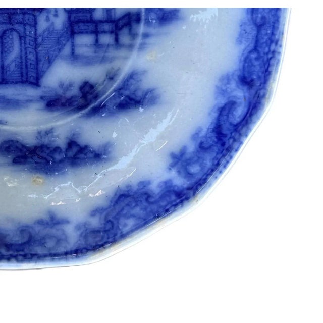 Staffordshire English Ceramic plate Whampoa pattern circa 1842 For Sale - Image 4 of 8