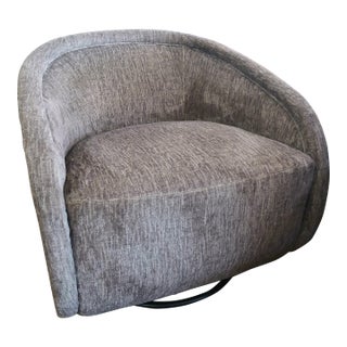 Boss Swivel Cashmere Lounge Chair For Sale