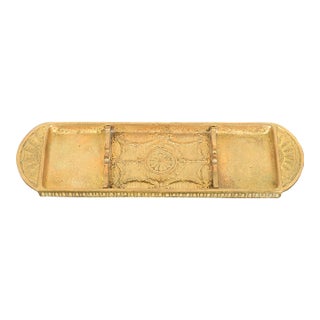 Tiffany Studios New York Adam Pattern Bronze Doré Pen Tray For Sale