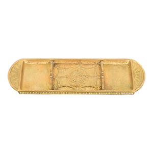 Tiffany Studios New York Adam Pattern Bronze Doré Pen Tray