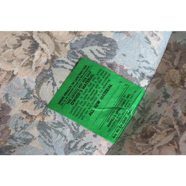 Pair of Mid 20th Century Louis XV Wingback Bergère Armchairs – Floral Upholstery For Sale - Image 16 of 18