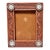 1980s Southwestern Tooled Leather Picture Frame With Concho Accents, Holds 5x7 Photo For Sale