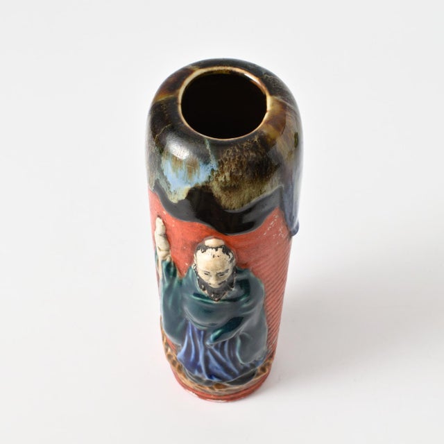 Japanese Drip Glaze Vase from Sumida Gawa, 1920s For Sale - Image 6 of 14