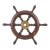 Vintage Wood Six Spoke Ship Steering Wheel For Sale