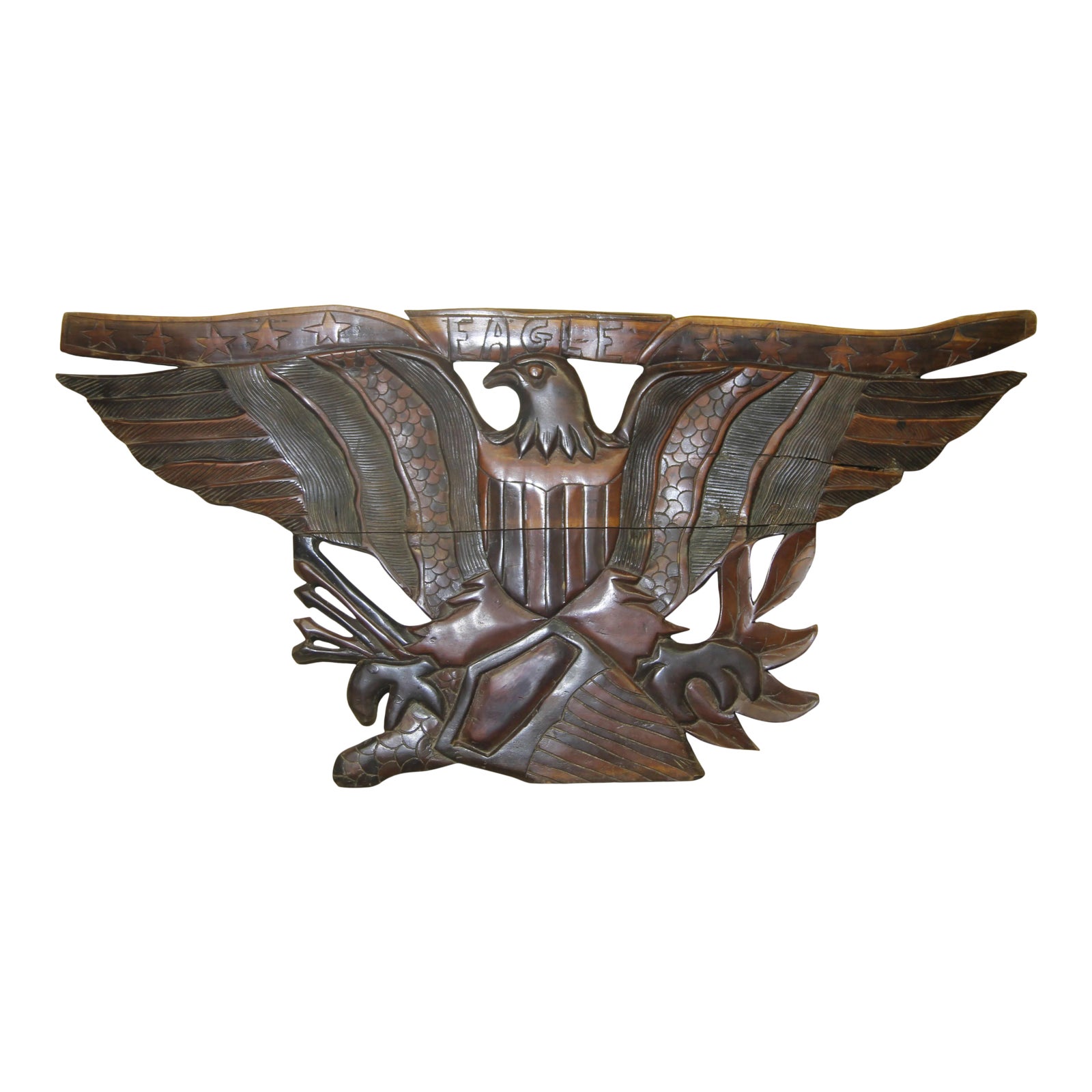 1960s Hand Carved Wooden Eagle Wall Sculpture Chairish