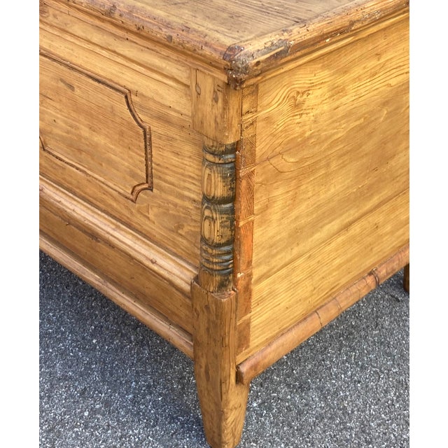 Pine Trunk or Blanket Chest, Germany For Sale - Image 4 of 15