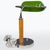 Chrome Table Lamp with Green Glass Lampshade, 1920s For Sale - Image 4 of 6