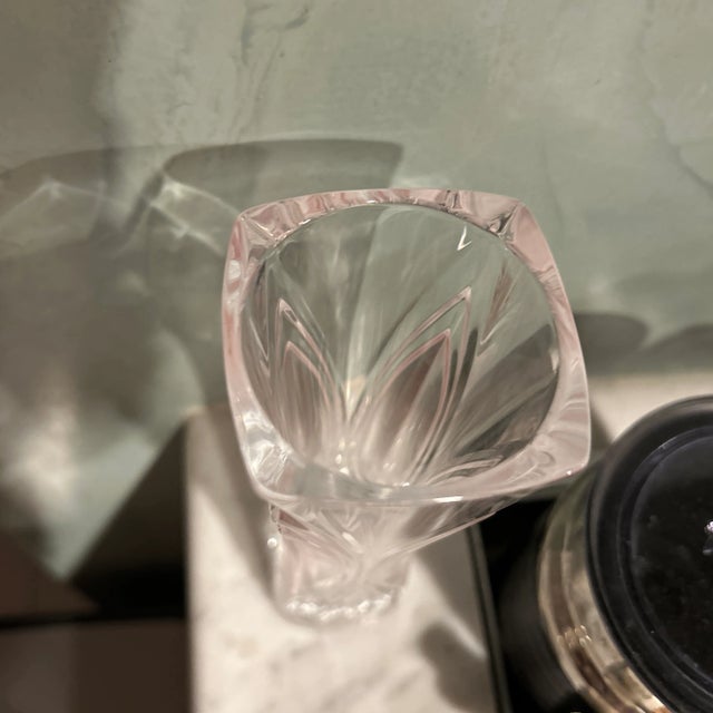 Vintage Early 20th Century Crystal Small Vase For Sale - Image 4 of 11