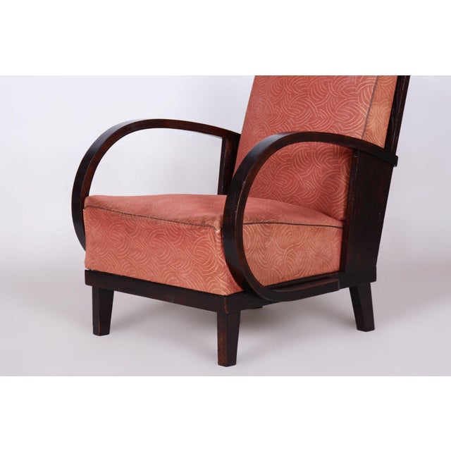 Art Deco Armchair attributed to Jindrich Halabala for Up Zavody, Czech, 1930s For Sale - Image 9 of 11