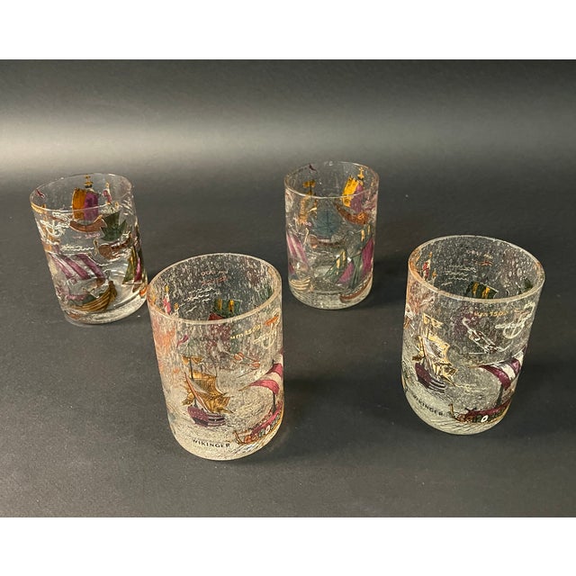 Vintage set of four exclusive whiskey glasses a beautiful, important, and rare set of whisky glasses, entirely hand-...