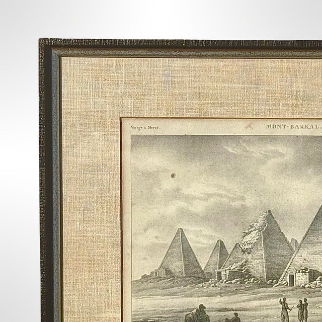 19th Century 19th Century Mont-Barkal Etching From Voyage À Méroé by Frédéric Cailliaud, Framed For Sale - Image 5 of 9