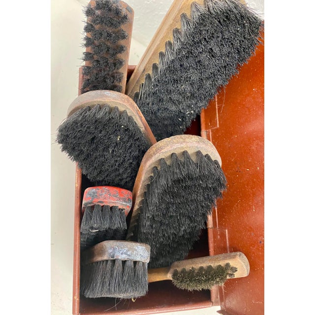 Antique Metal Shoeshine Kit From London 1910 For Sale In Dallas - Image 6 of 12