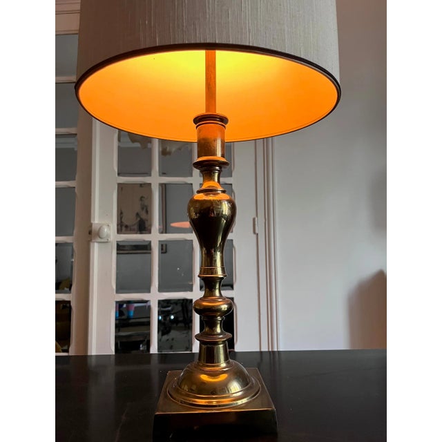 1960s Large Brass Table Lamps from Stiffel, 1960s, Set of 2 For Sale - Image 5 of 12