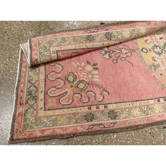 Galerie Shabab Collection Mid-20th Century Turkish Oushak Throw Rug For Sale - Image 10 of 10