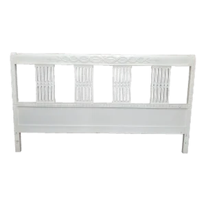 1950s Vintage Hotel Carlyle Nyc French Painted King Headboard