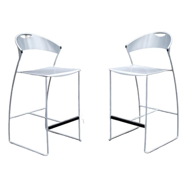 Baleri Italia 'Juliette Barstools' by Juliette Hannes Wettstein - A Pair For Sale