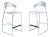 Baleri Italia 'Juliette Barstools' by Juliette Hannes Wettstein - A Pair For Sale