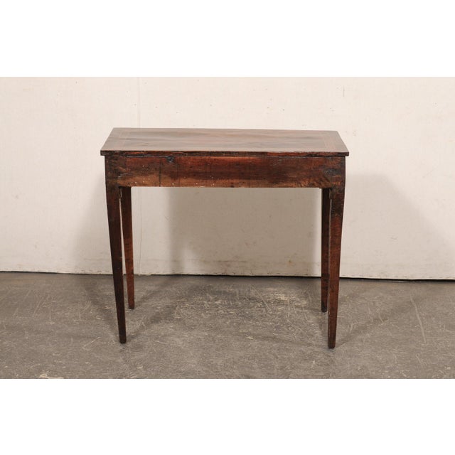 Brown 19th Century Italian Petite Console Table W/Drawer For Sale - Image 8 of 12