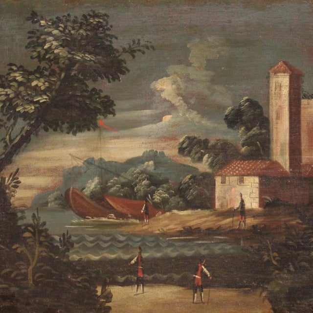 Italian Artist, Seascape, 1770, Oil on Canvas For Sale - Image 6 of 15