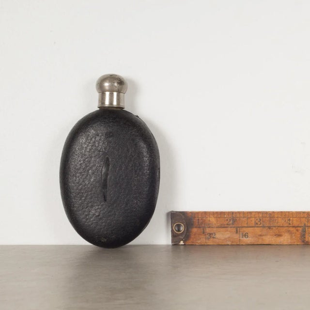 Antique Leather and Glass Flask C.1940 For Sale In San Francisco - Image 6 of 8